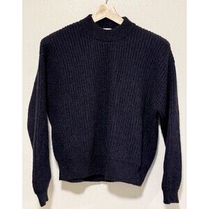 Closed Women’s Alpaca Wool Blend Sweater Size Medium Navy Minimalist Classic